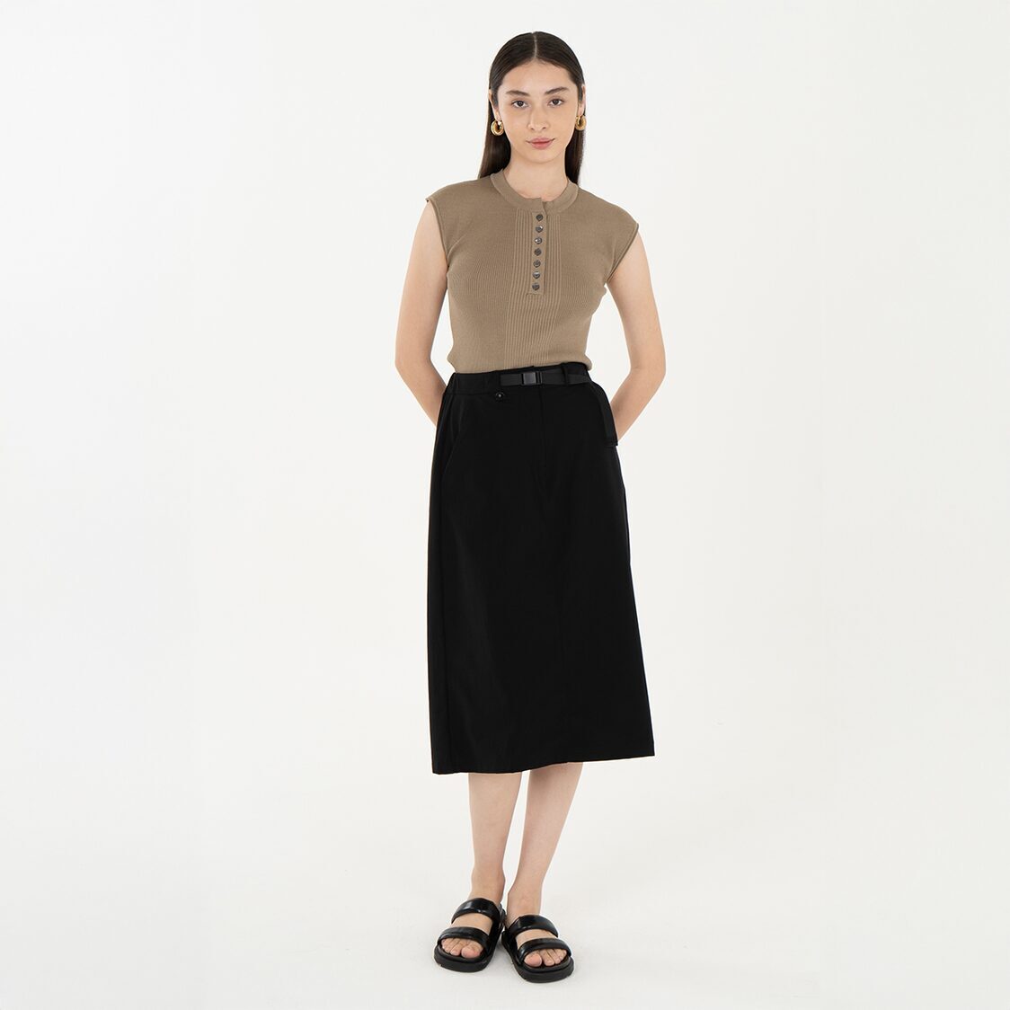 K/WOODS Ice Cool Skirt in Black