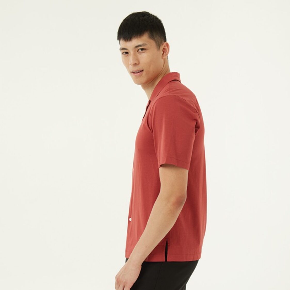 K/WOODS Mercerized Camp Shirt in Rust