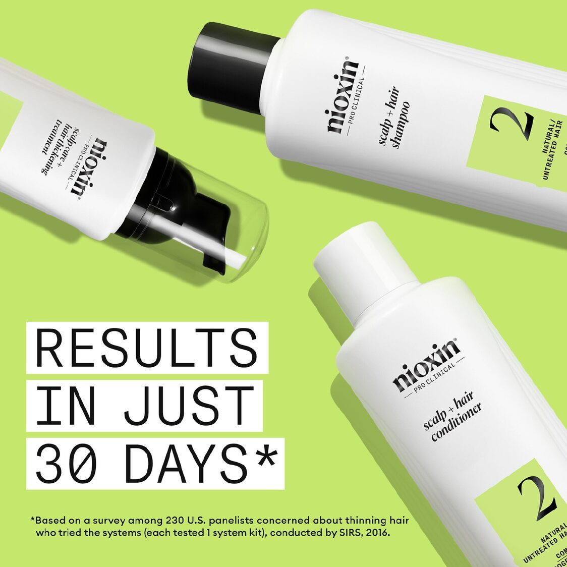 Nioxin System Kit 2 (Shampoo 150ml+Conditioner 150ml+Treatment 40ml)