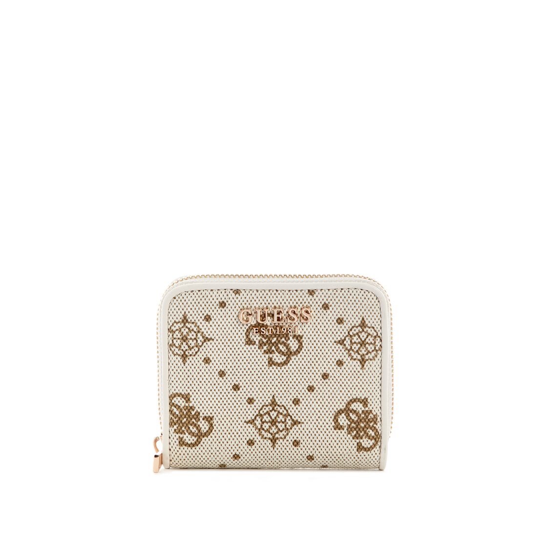 NEDA SLG SMALL ZIP AROUND,OFF WHITE LOGO