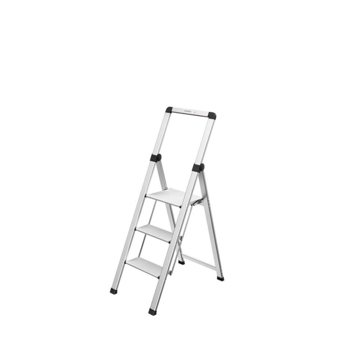 Hailo DK40 Basicline 3 Step Stool White Ladder