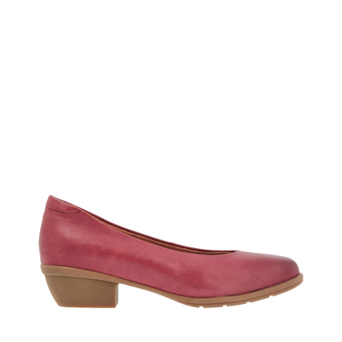 Barani 19601 Wine Leather Heels (Short)