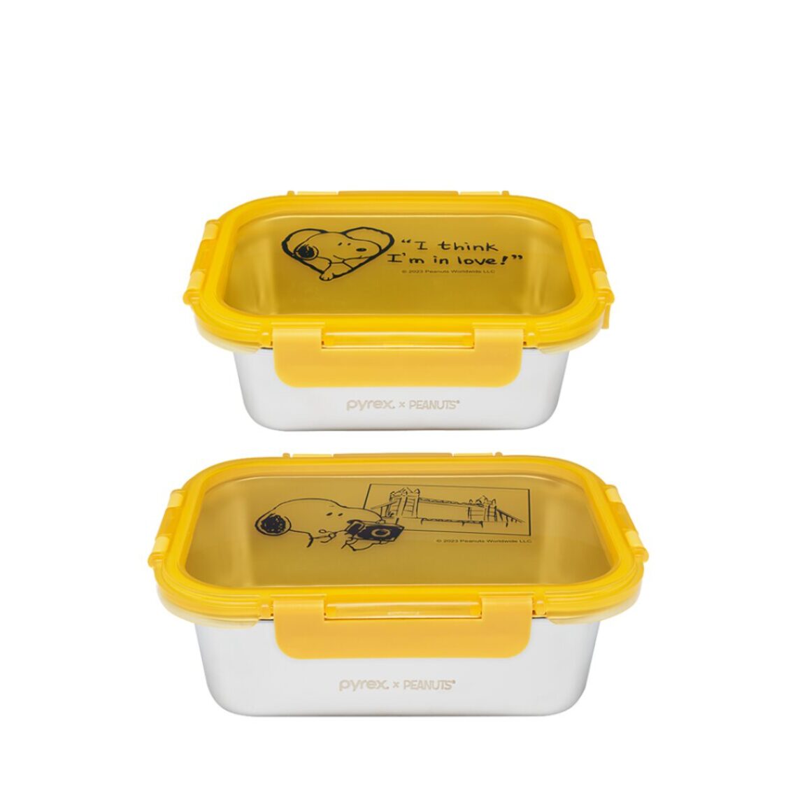 Pyrex Snoopy 2pc Stainless Steel Storage With Lid