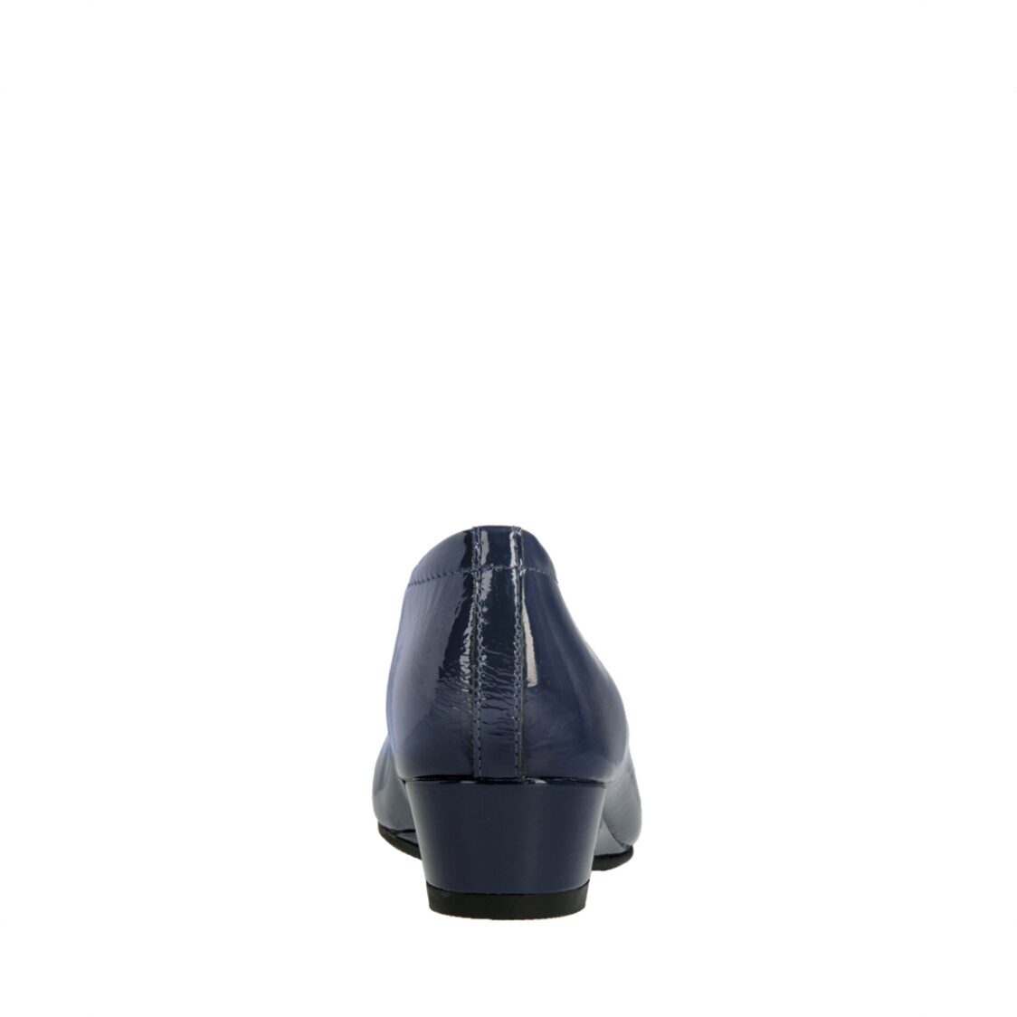 Caratti 1992 Navy Leather Wedged Heels (Short, with Buckle)