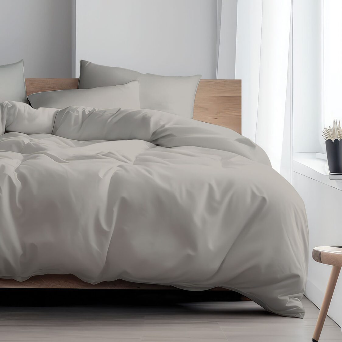 The Gang By Charles Millen Palette GLP03 Glacier Grey Fitted Sheet Set / Bed Set / Pillow Case / Bolster Case