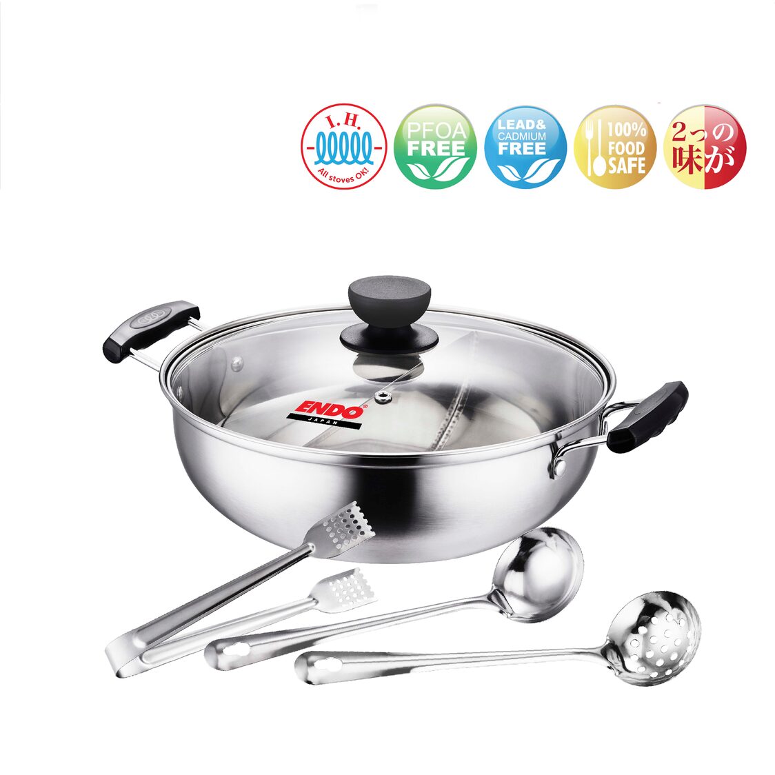 ENDO 28cm Stainless Steel "Yuan Yang" Steamboat (E-SB28-4)