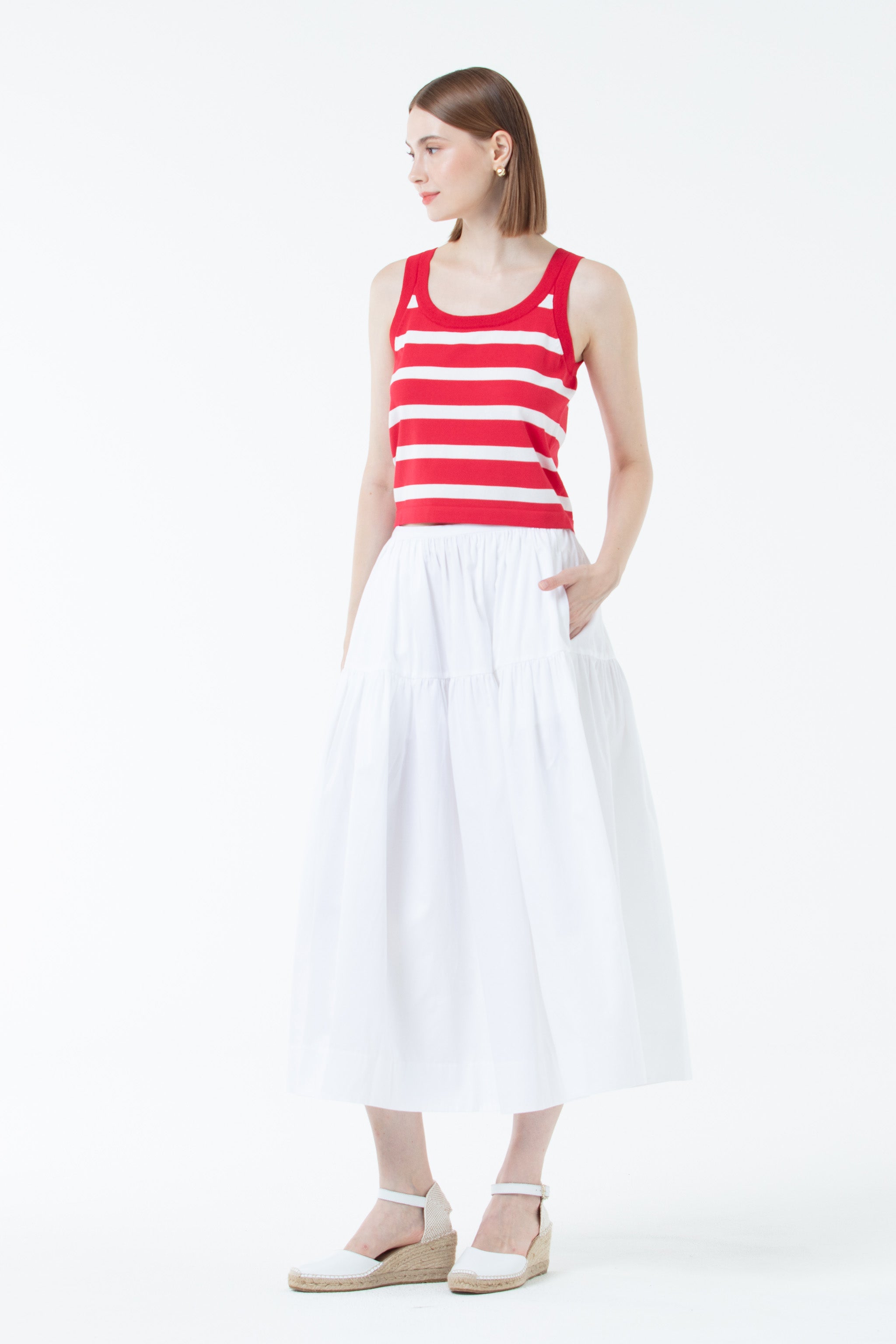 K/Woods Coastline Striped Tank