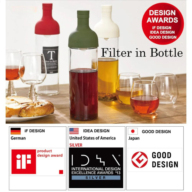HARIO "Cold Brew" Tea Filter-in Bottle 750ml - Red (FIB-75 R)