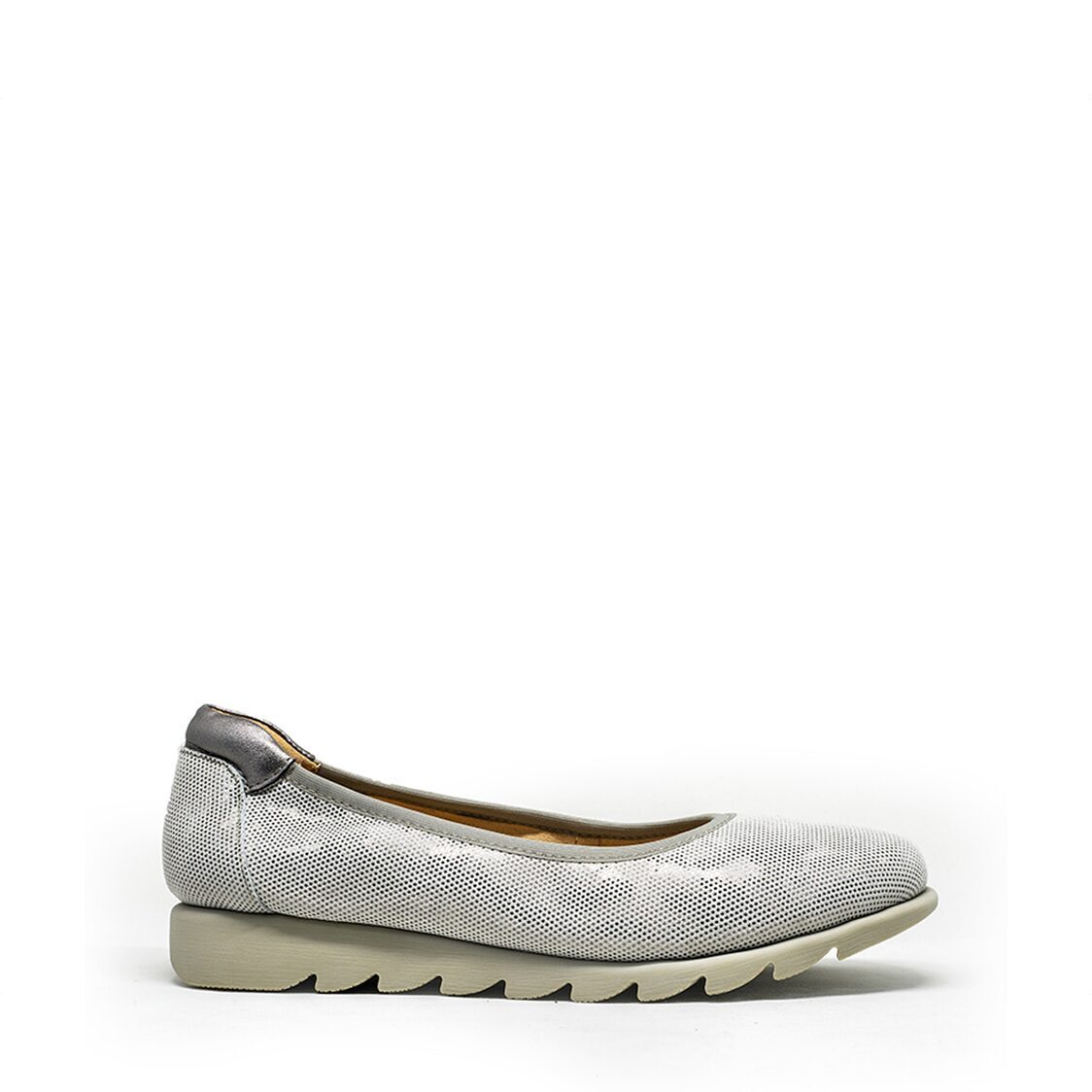 Barani 8938-220 Leather Pumps/Ballet Flats Gunmetal (Textured Leather)