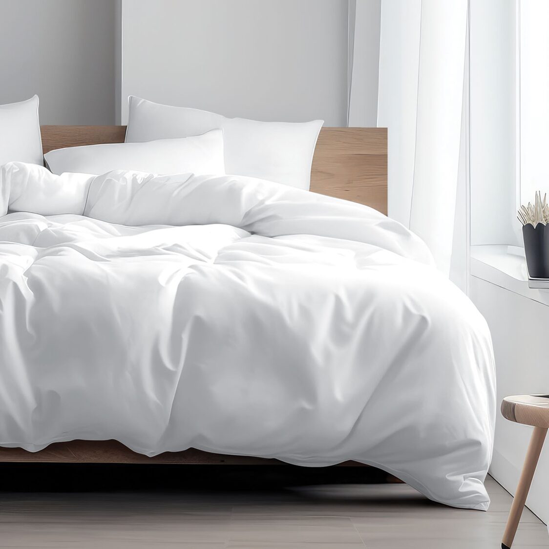 The Gang By Charles Millen Palette GLP01 Frost White Fitted Sheet Set / Bed Set / Pillow Case / Bolster Case
