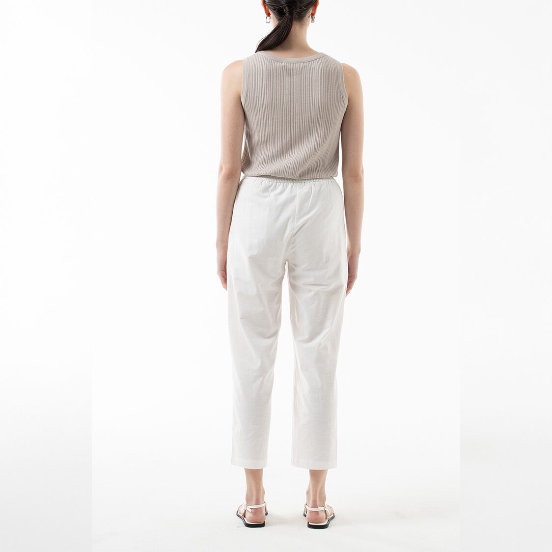K/WOODS Breezy Linen Pants in Off White