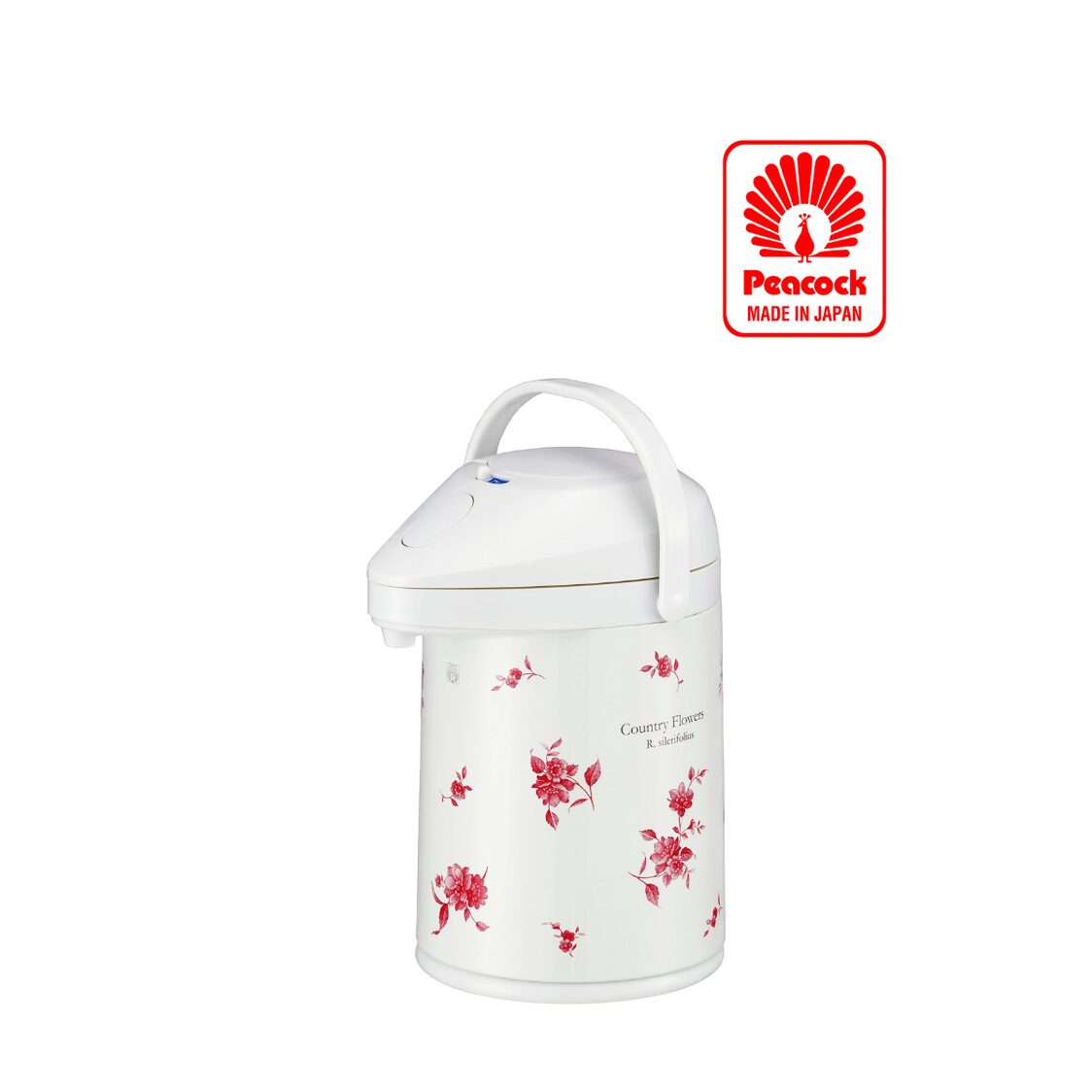 Peacock 2.2L Glass Lined Airpot (MPP-22 FLC) - Country Flowers