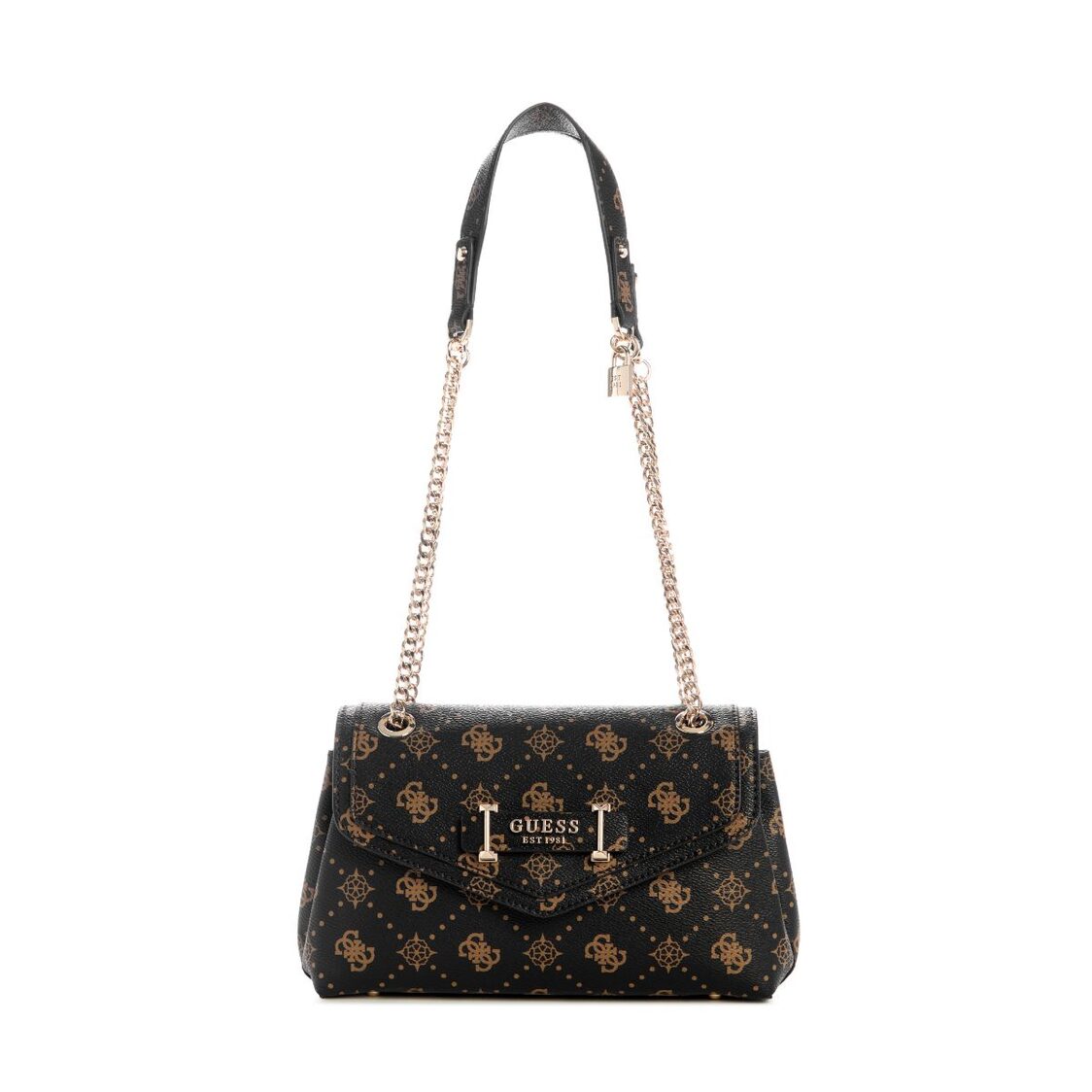 SILIA CONVERTIBLE CROSSBODY FLAP,ESPRESSO LOGO