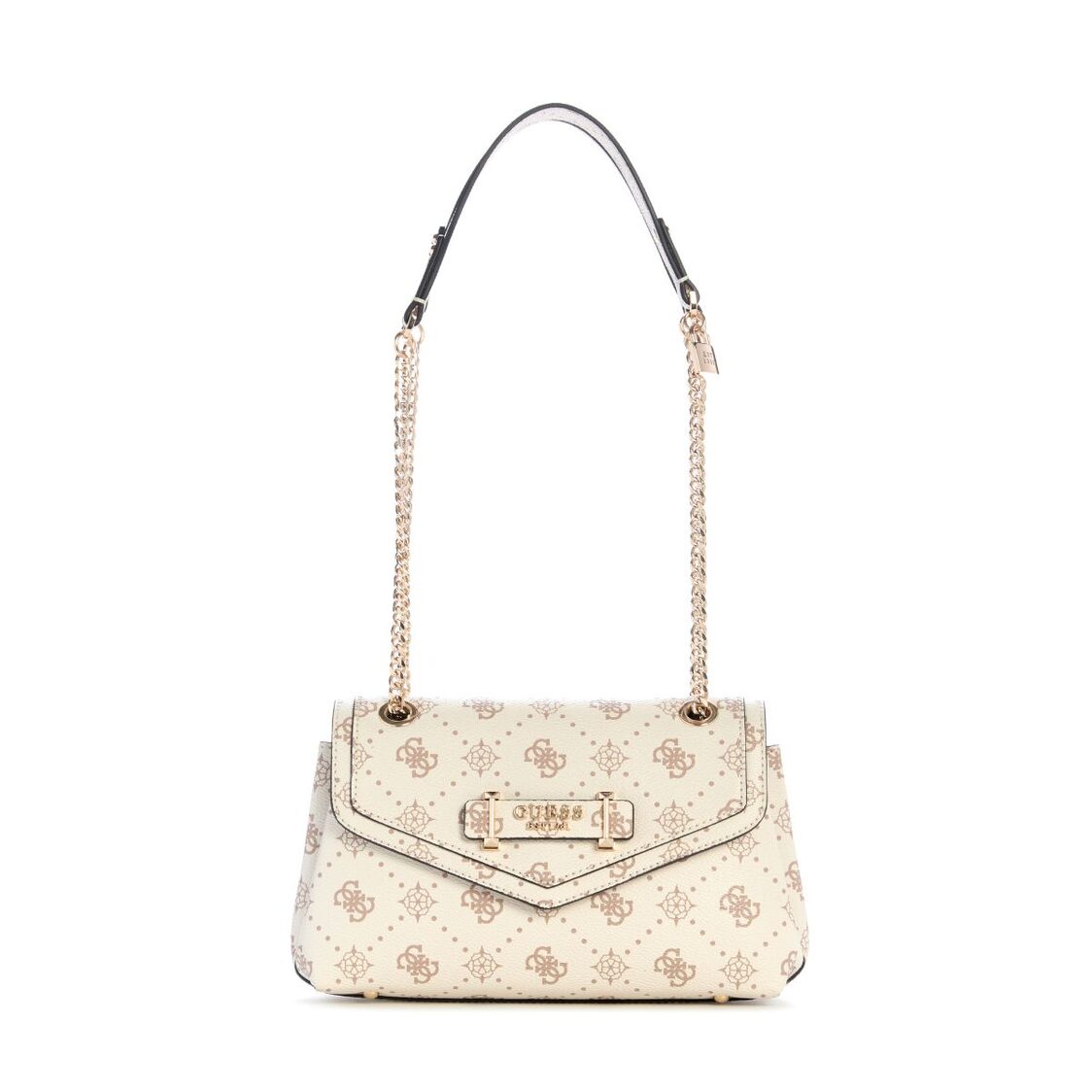 Guess Silia Convertible Crossbody Flap,Vanilla Logo