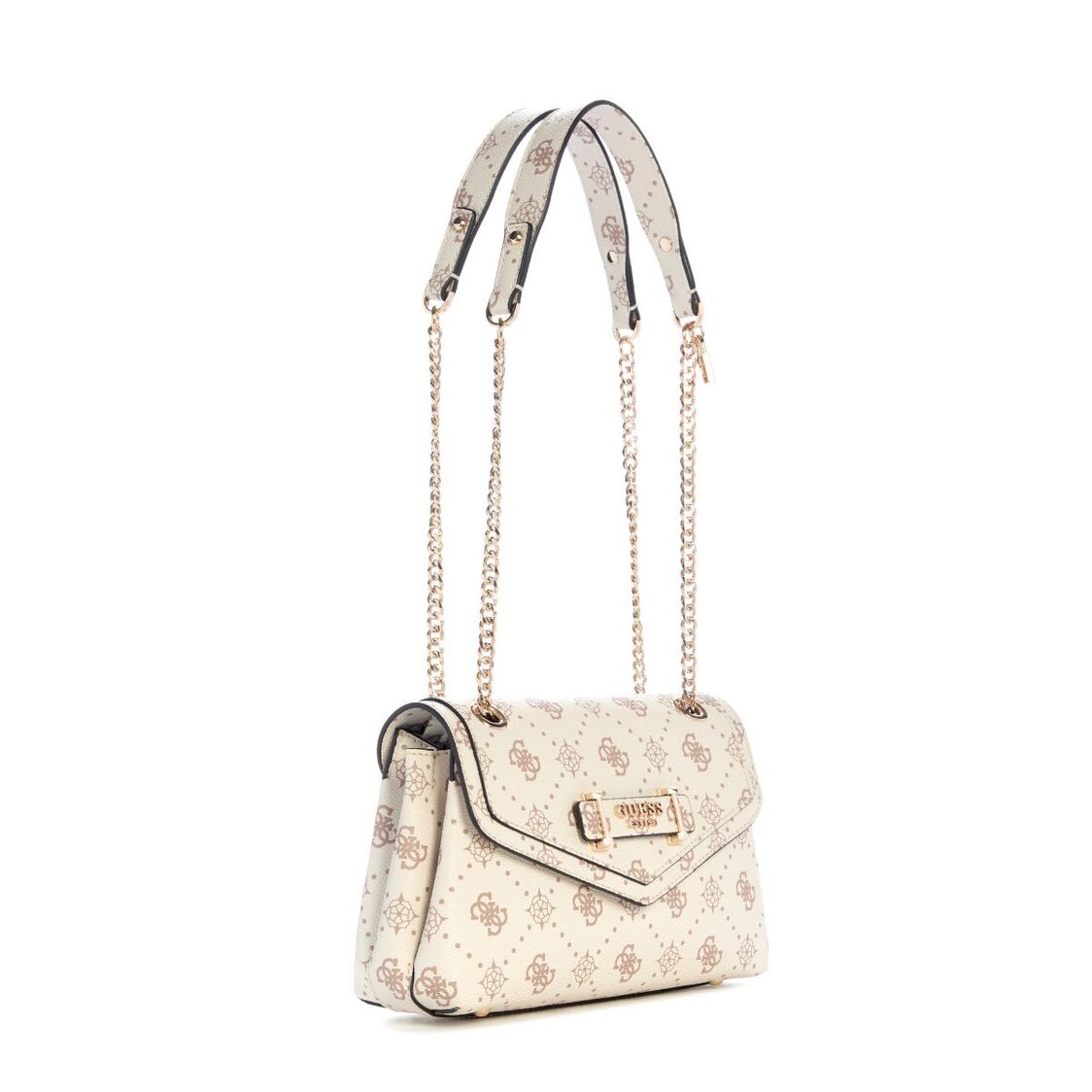 Guess Silia Convertible Crossbody Flap,Vanilla Logo