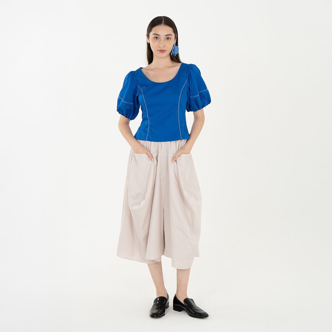 K/WOODS Stain Repellent Seam Theory Top in Blue
