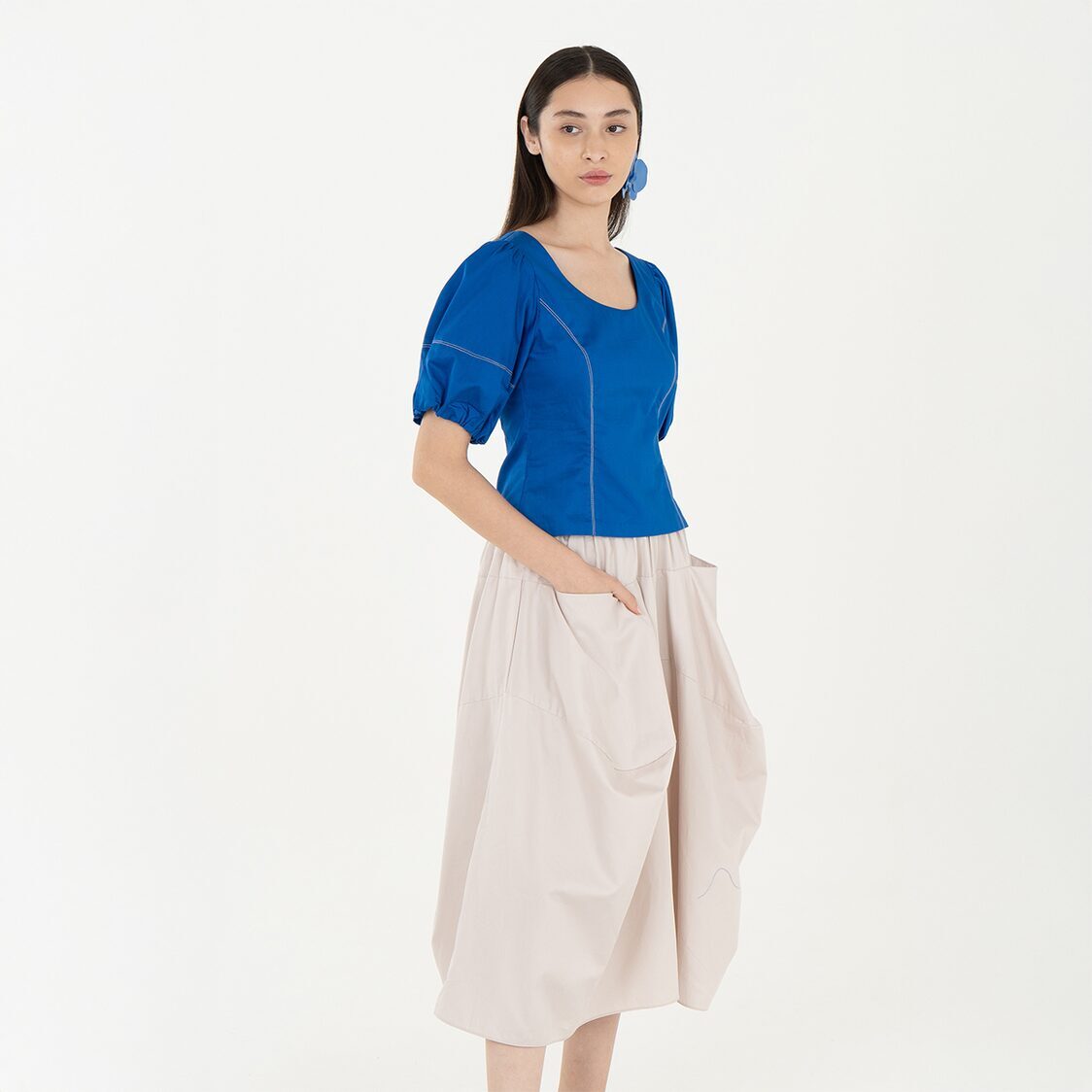 K/WOODS Stain Repellent Seam Theory Top in Blue