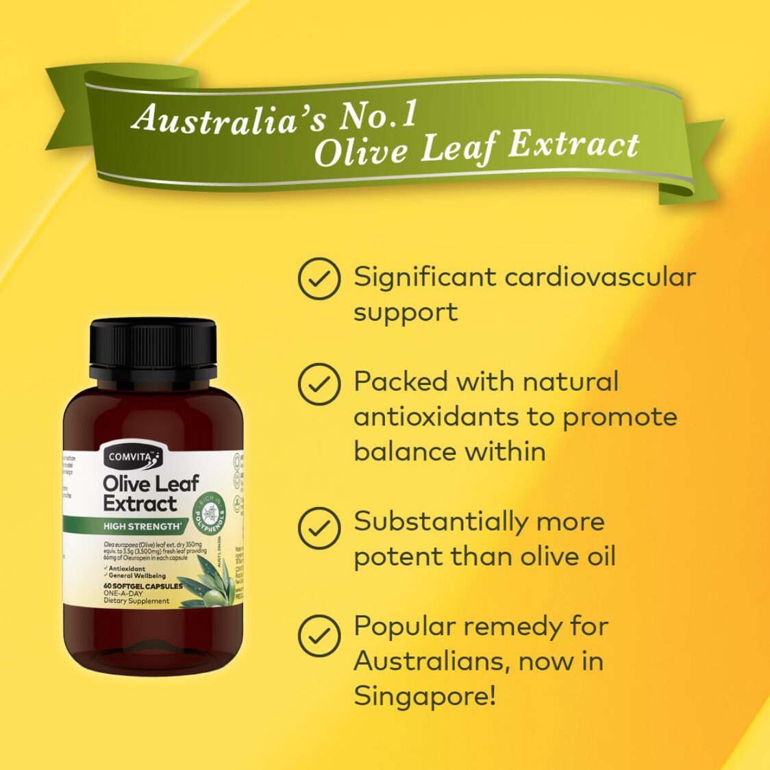 Comvita Olive Leaf Extract High Strength Capsules 60s