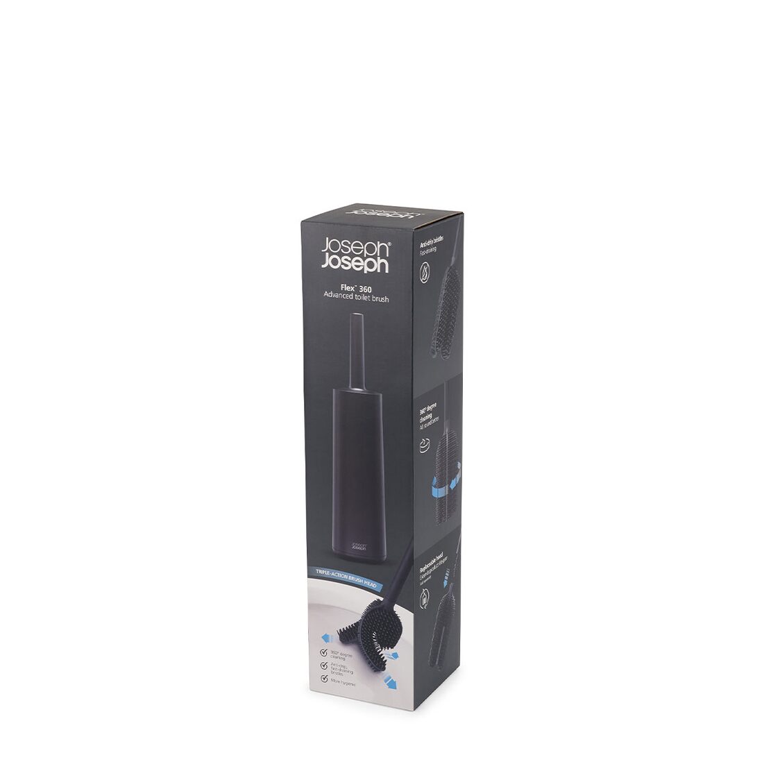 Joseph-Joseph Flex 360 Matt Black Toilet Brush