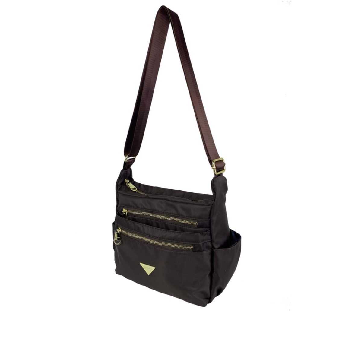 Mel&Co Nylon Multi Compartment Sling Bag