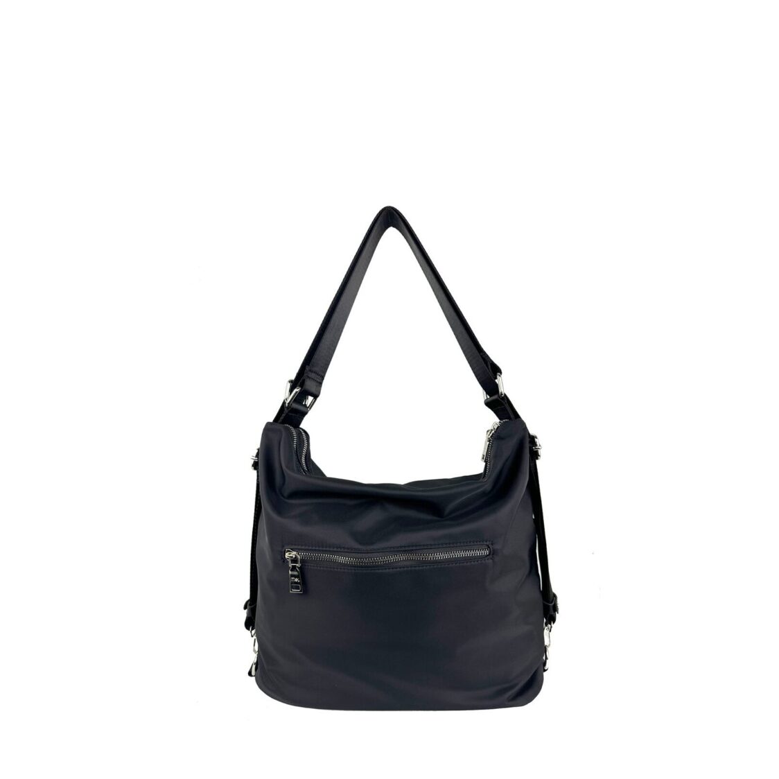 Mel&Co Nylon Two-Way Convertible Shoulder Backpack Black Mel&Co Nylon Two-Way Convertible Shoulder Backpack Black MN2379-Blk