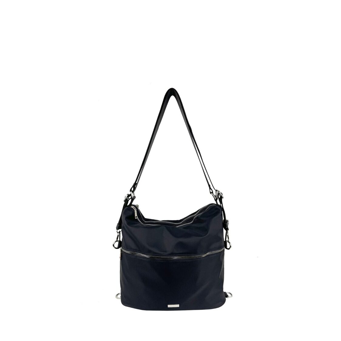 Mel&Co Nylon Two-Way Convertible Shoulder Backpack Black Mel&Co Nylon Two-Way Convertible Shoulder Backpack Black MN2379-Blk