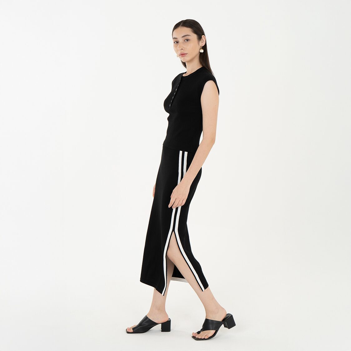 K/WOODS Ice Cool Sleek Utility Skirt in Black