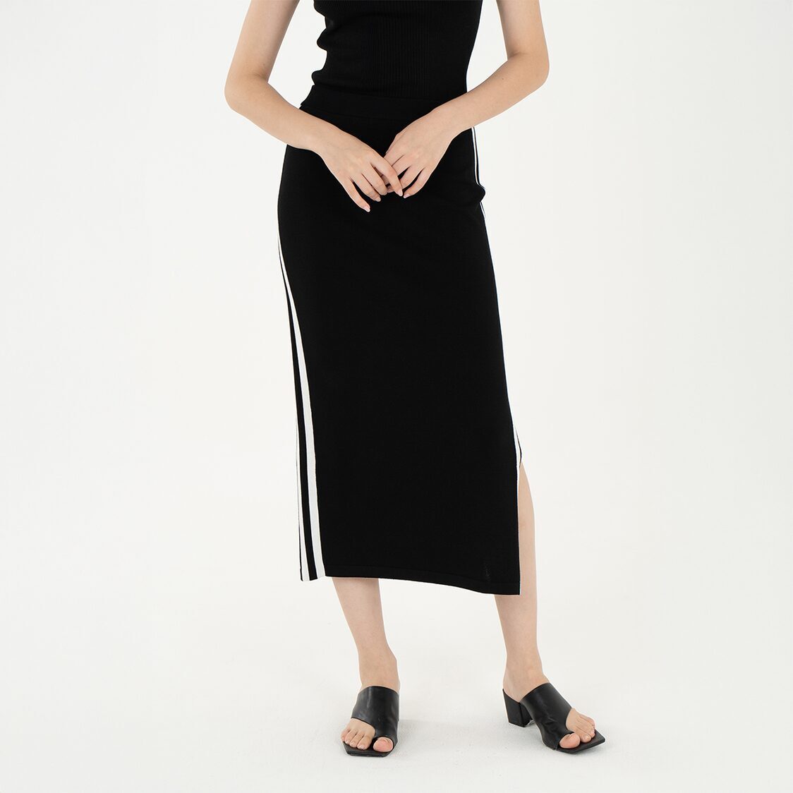 K/WOODS Ice Cool Sleek Utility Skirt in Black