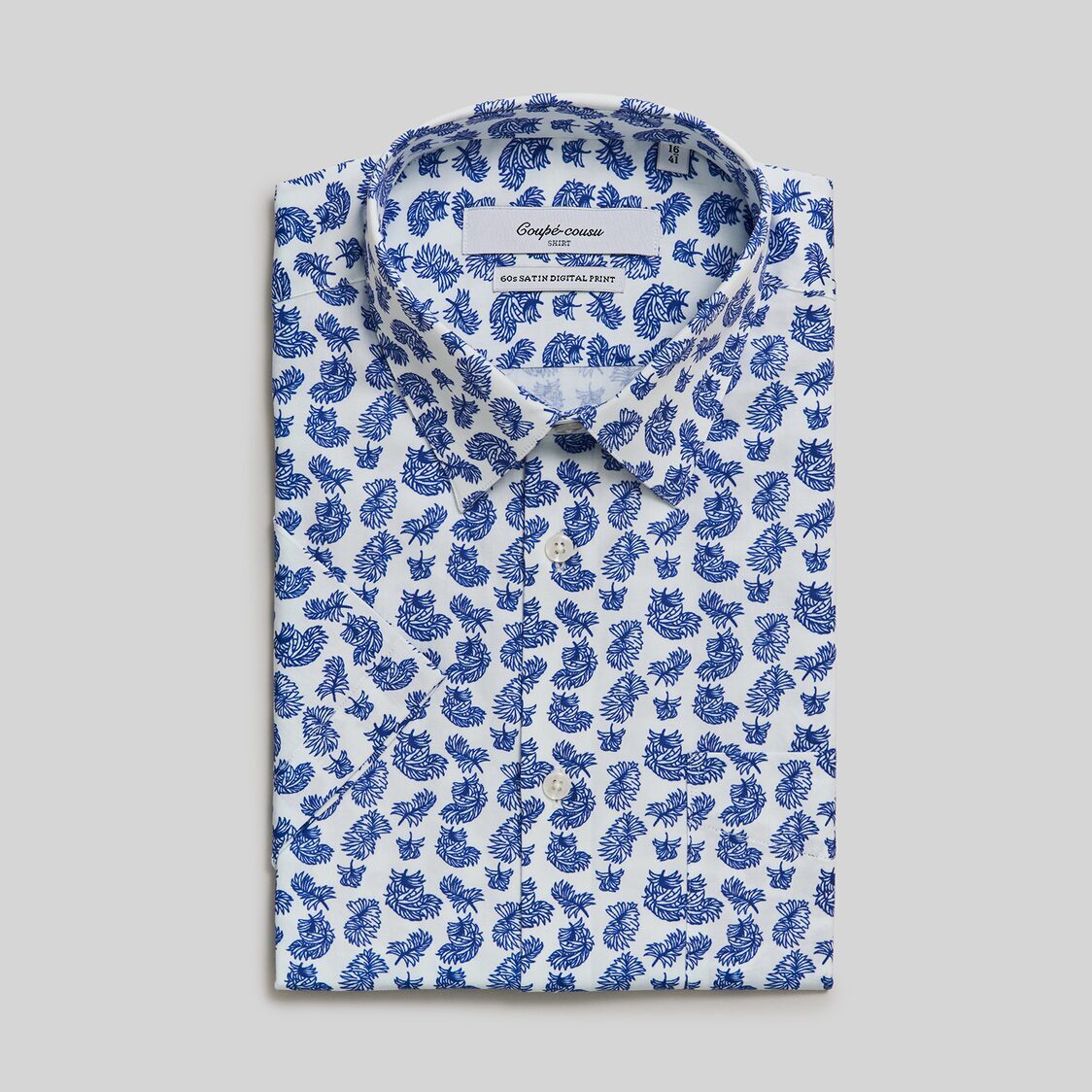 Coupe Cousu Short Sleeve Shirt, Print CCSSE301-PRINT