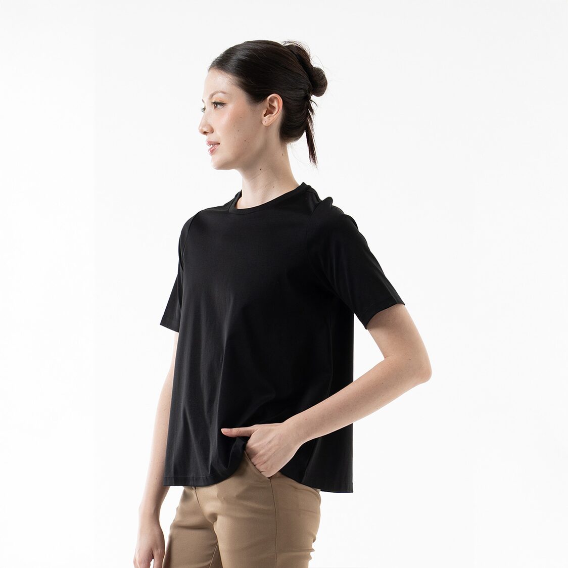 K/WOODS Essential Crew Neck Tee in Black