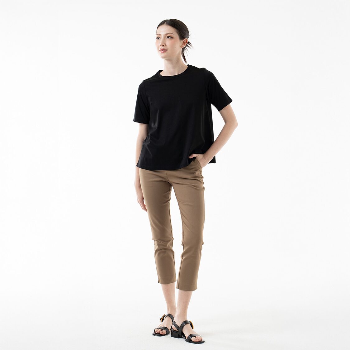 K/WOODS Essential Crew Neck Tee in Black