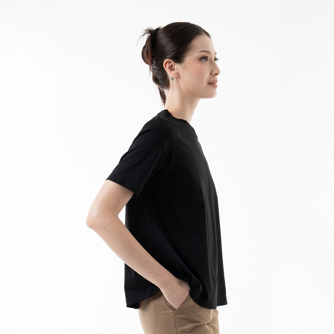 K/WOODS Essential Crew Neck Tee in Black