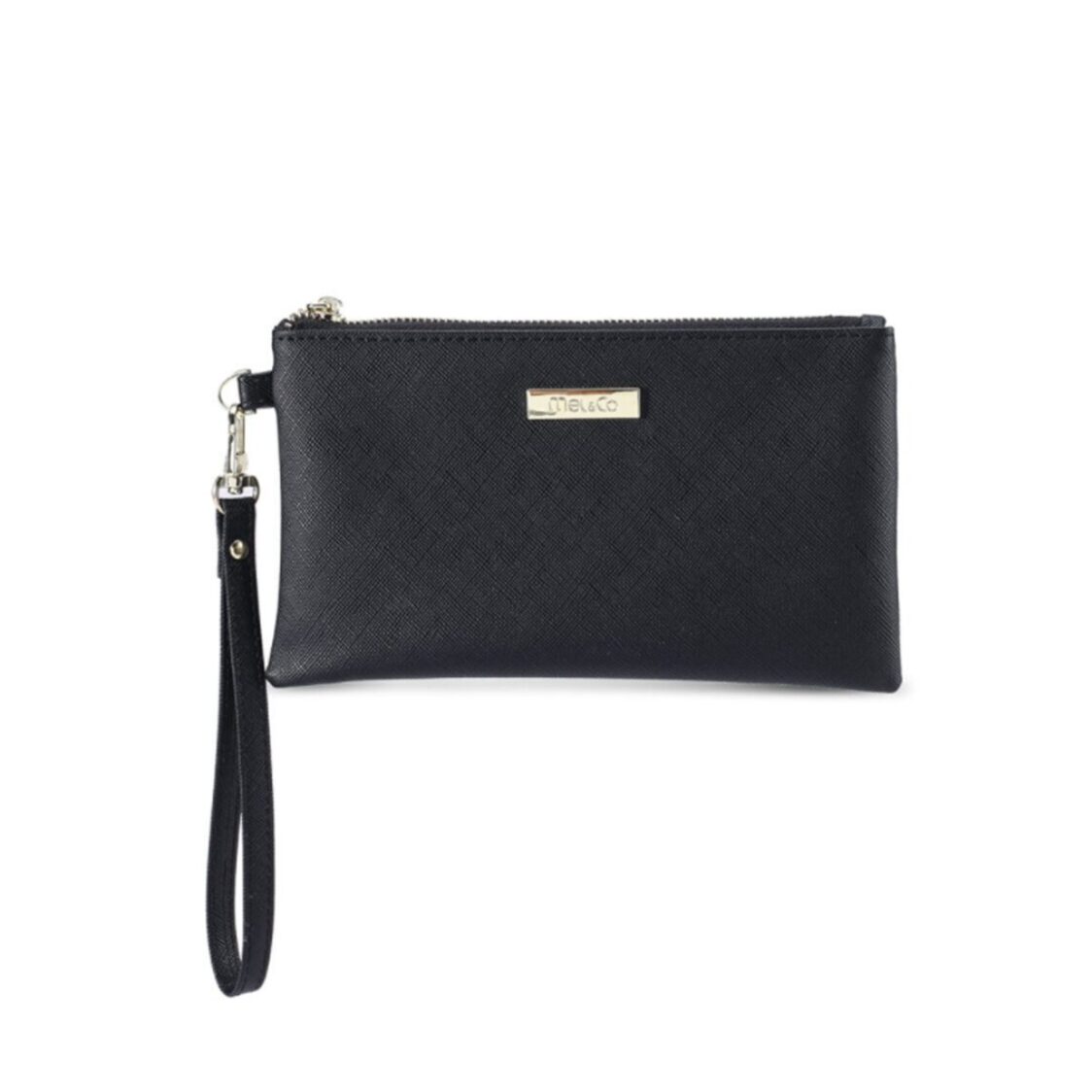 Mel&Co Saffiano Leatherette Wristlet Pouch