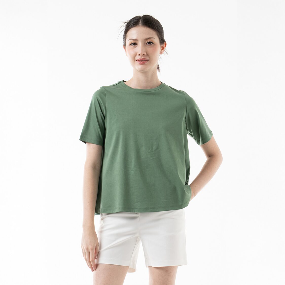 K/WOODS Essential Crew Neck Tee in Sage Green