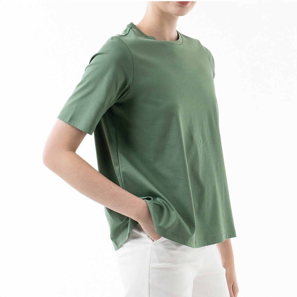K/WOODS Essential Crew Neck Tee in Sage Green