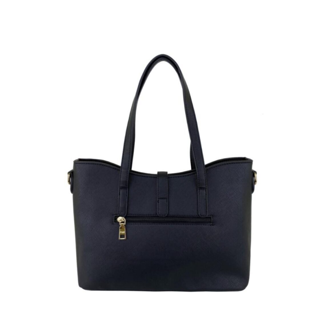 Mel&Co Saffiano-Effect Curve Top Satchel Shoulder Bag