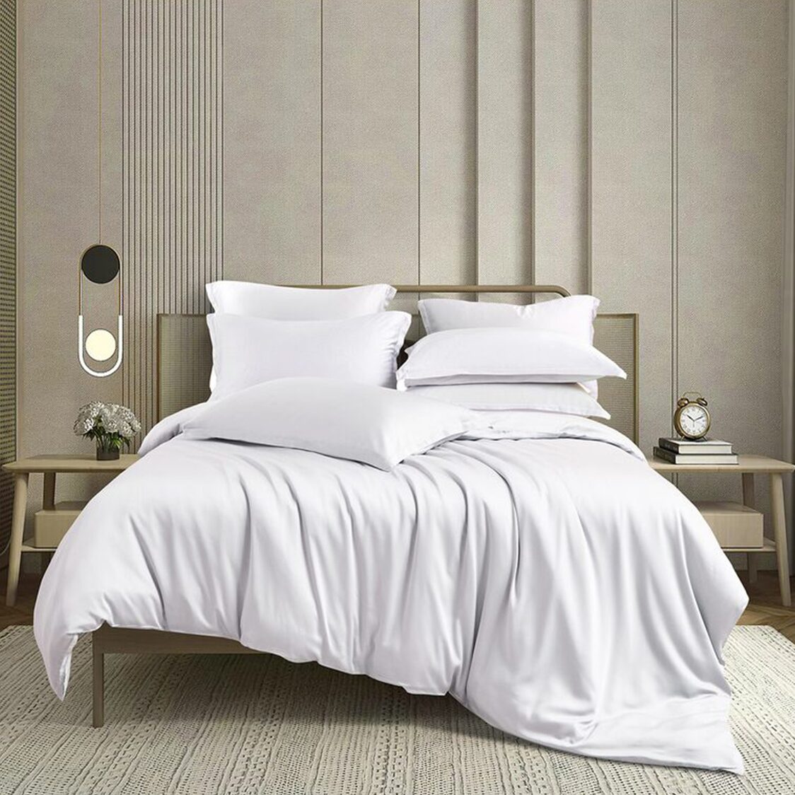 Eliott Fitted Sheet Set White