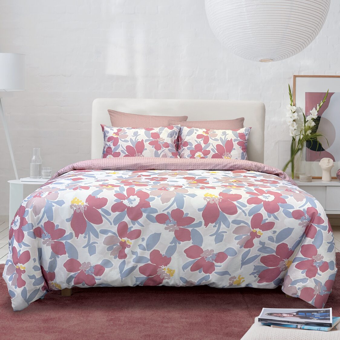 ESPRIT Home 100% Cotton Luster Sateen Fitted Sheet/Bed Set – Camellia