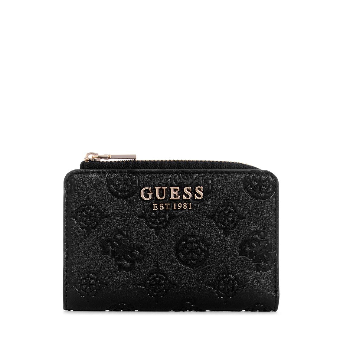 Guess Phoebe Slg Zip Arnd Card Case - Black Logo