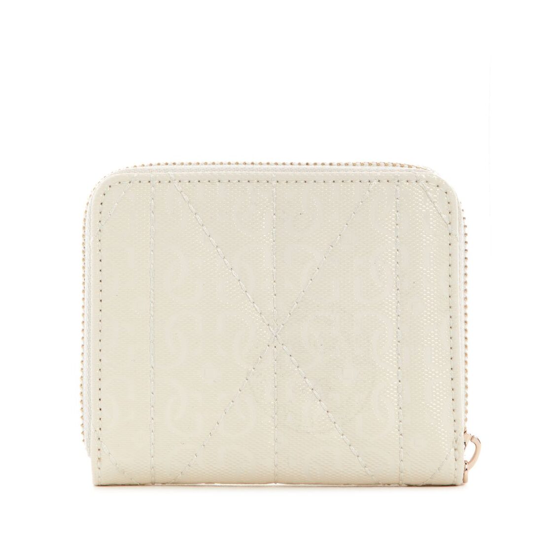 ALDINA SLG SMALL ZIP AROUND,OFF WHITE
