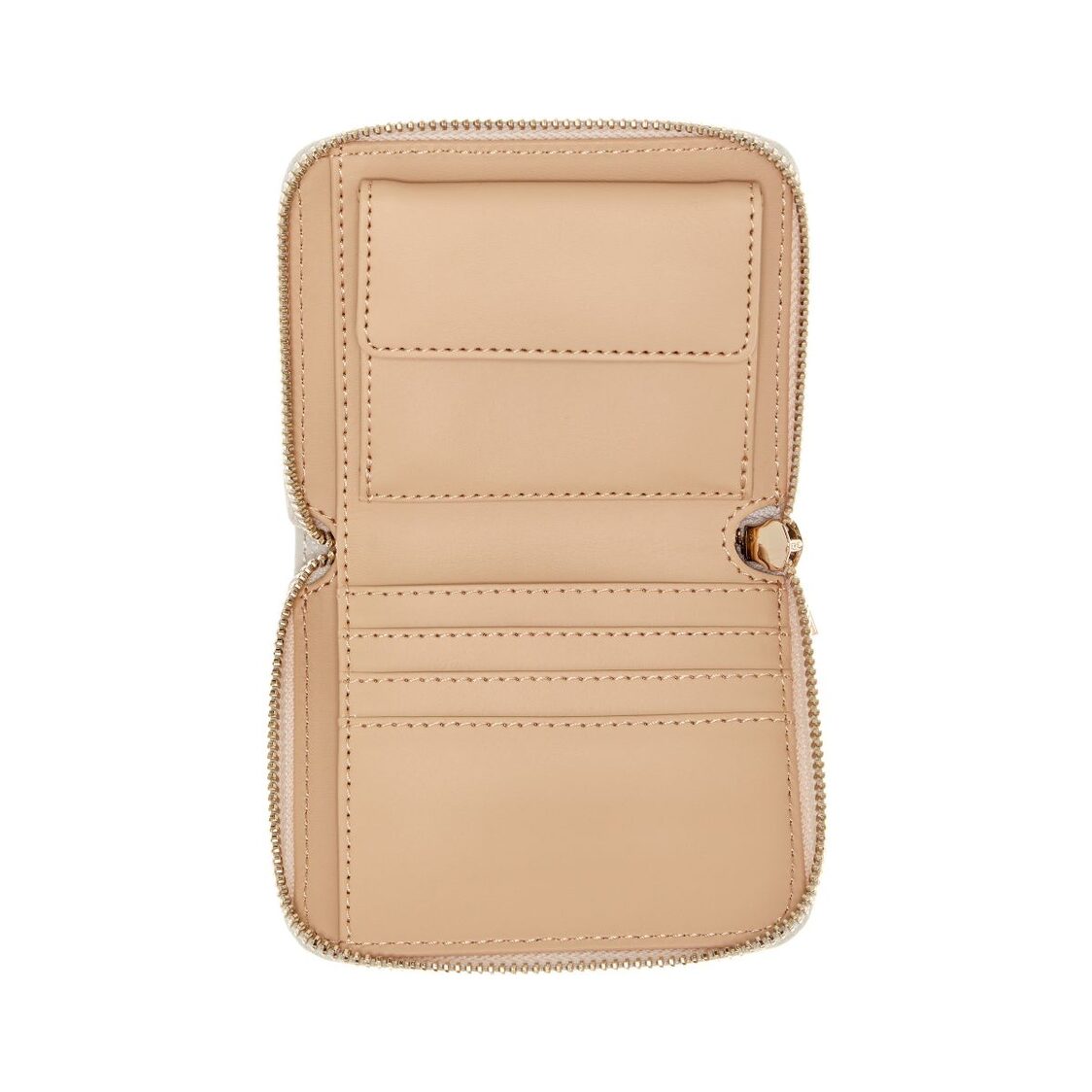 ALDINA SLG SMALL ZIP AROUND,OFF WHITE