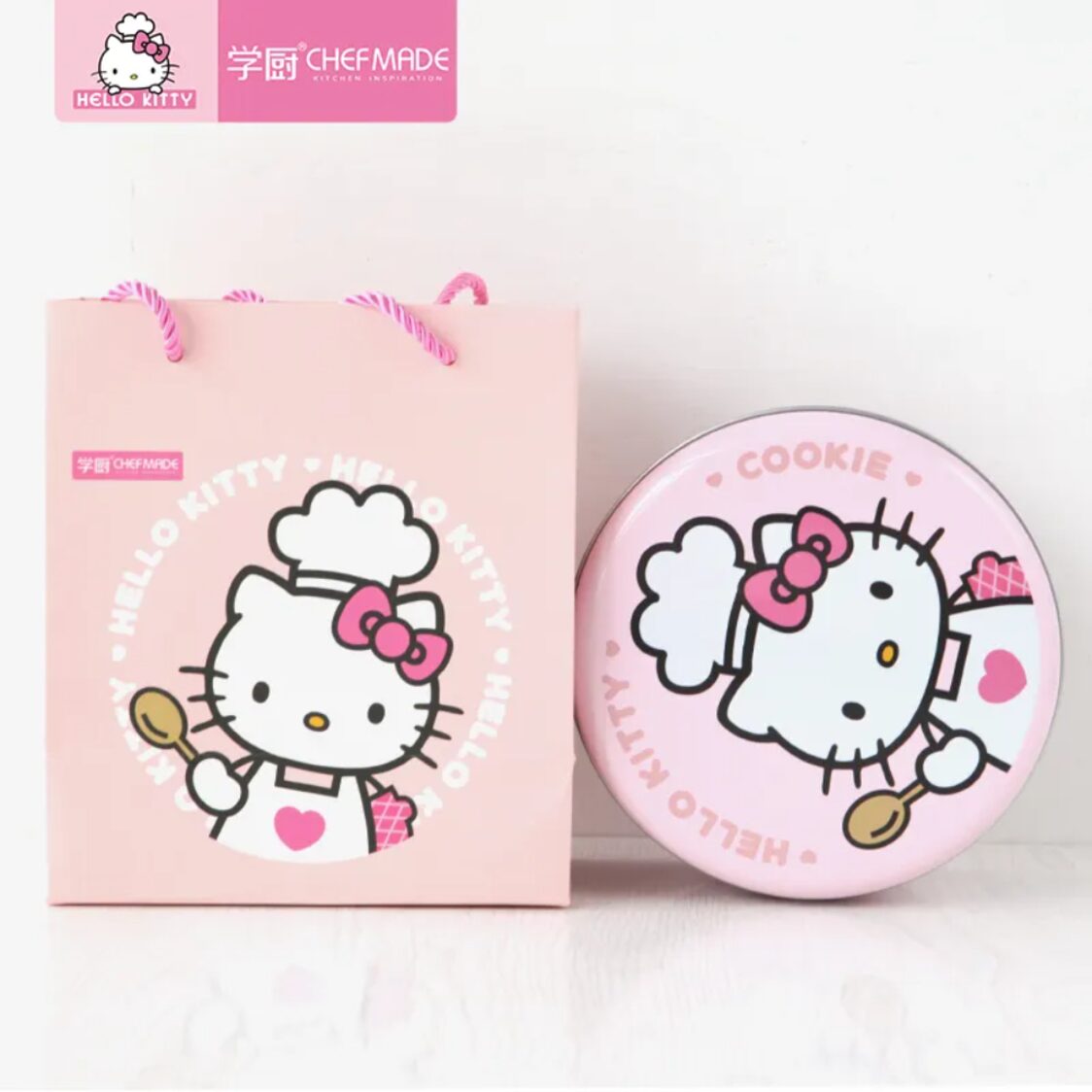 CHEFMADE Hello Kitty Cookie Tin - Pink 1898CM-KT7065