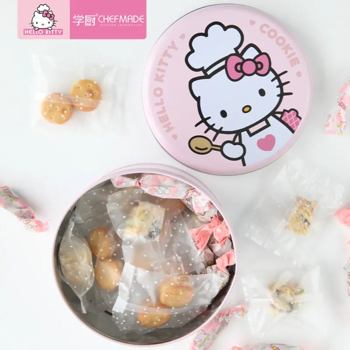 CHEFMADE Hello Kitty Cookie Tin - Pink 1898CM-KT7065