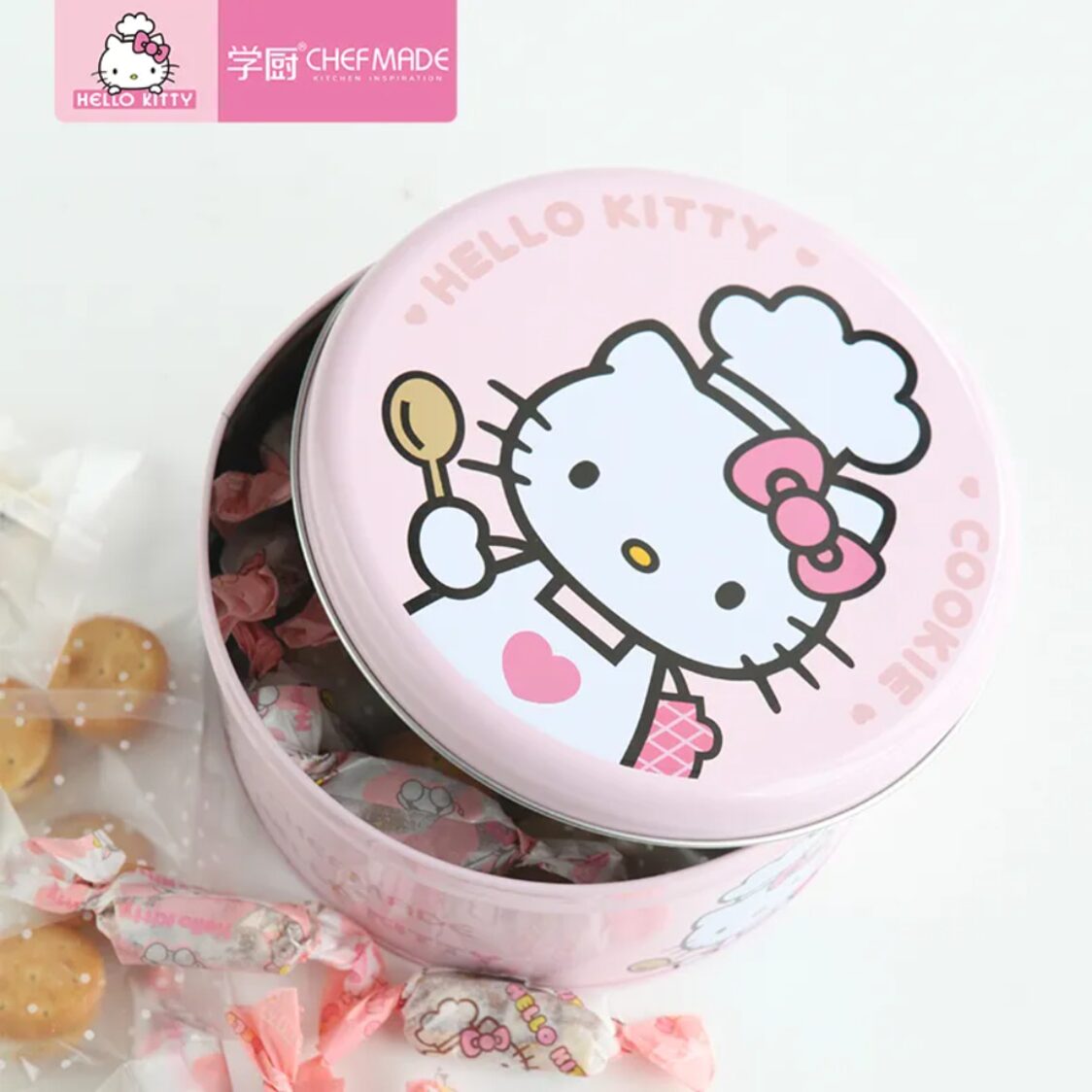 CHEFMADE Hello Kitty Cookie Tin - Pink 1898CM-KT7065