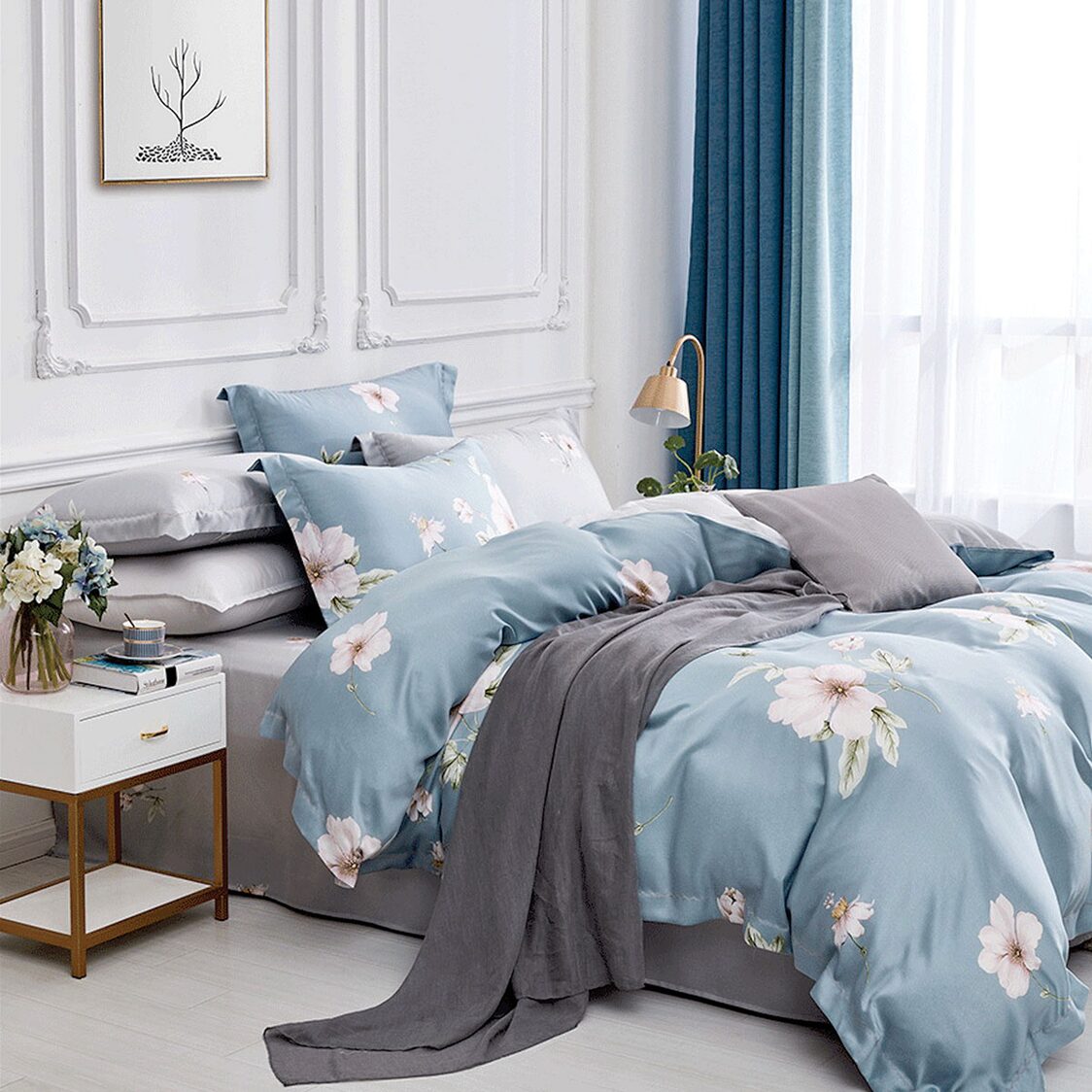 Suzanne Sobelle 65G Viera (Green) Comforter/ Fitted Sheet Set/ Bed Set
