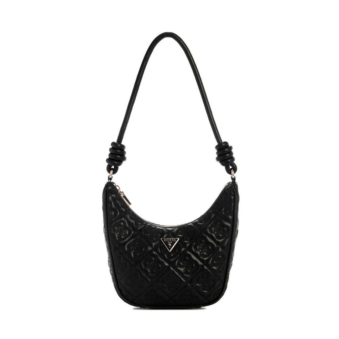 ADELASIA TOP ZIP SHOULDER BAG,BLACK