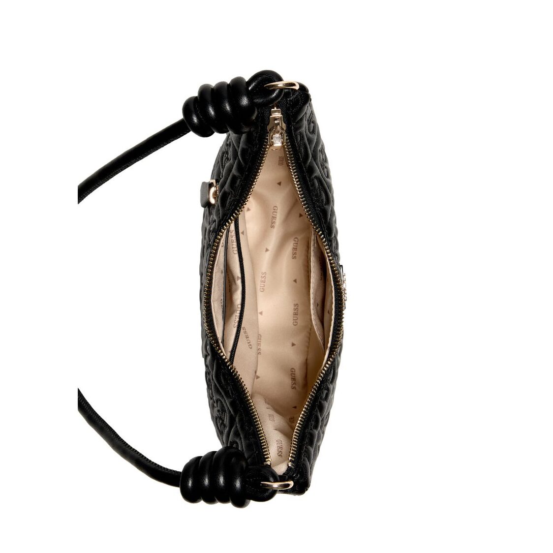 ADELASIA TOP ZIP SHOULDER BAG,BLACK