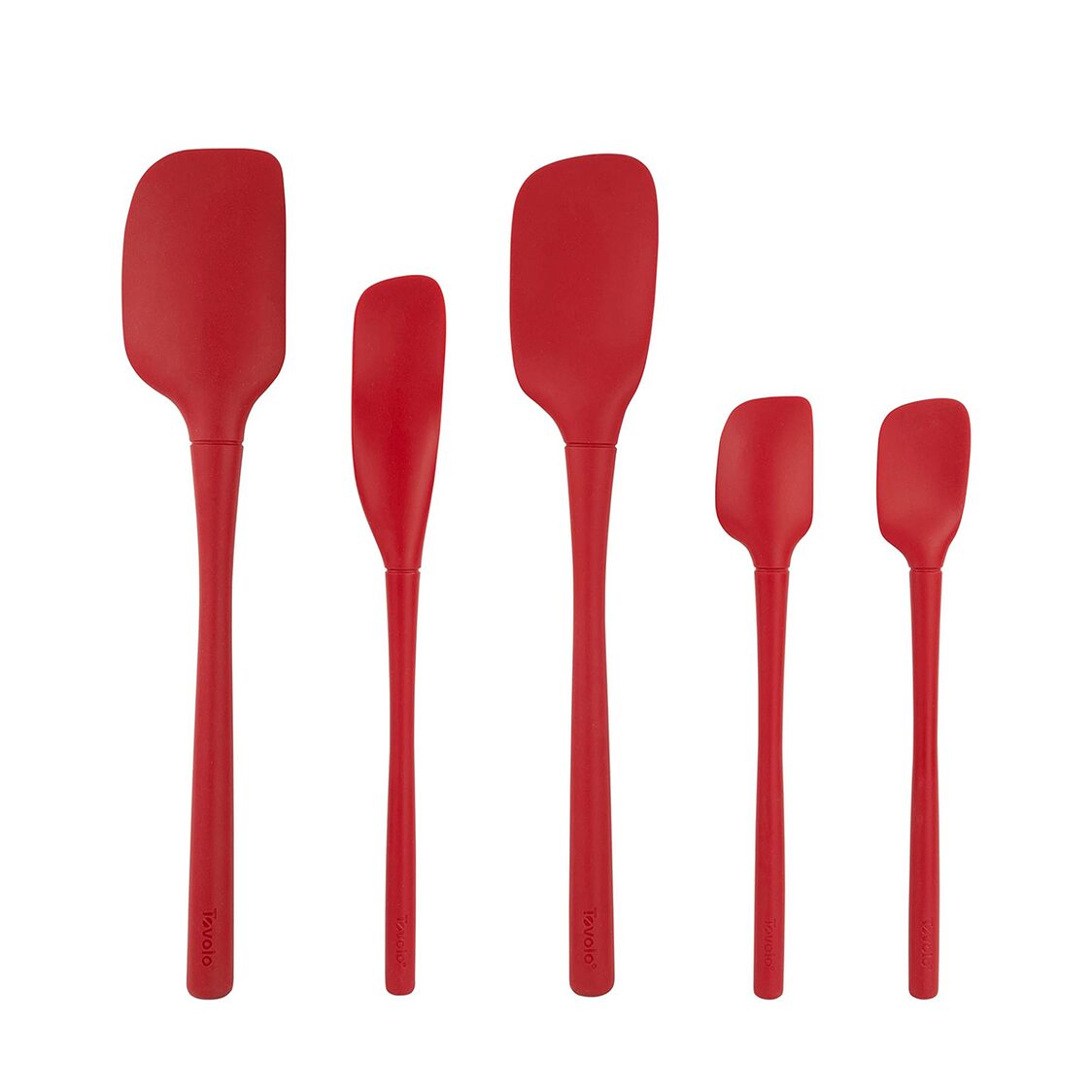 Tovolo Flex-Core Spatula Wood Handled Set S/5 - Cayenne