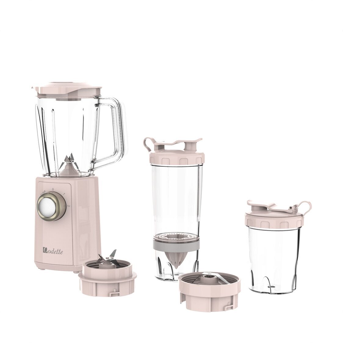 Odette 2 Speed Blender With Lemon Juicer And Grinder Pink UM1050S1N2-MC