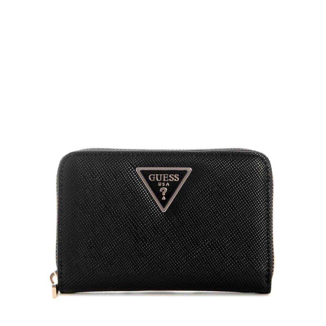 LAUREL II SLG MED ZIP AROUND,BLACK